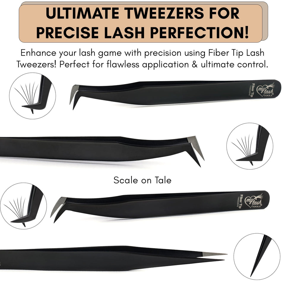Volume Eyelash Extension Tweezers Boot Fiber Tip Lash Tweezers Isolation Tweezer (4pcs) - Cross Edge Corporation