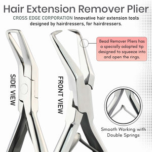 Silver My Hair Tools Pro Extension Kit, Extensions Remover Pliers set, Micro Beads Pulling Hook & Microbead Loop Tool Stainless Steel - Cross Edge Corporation