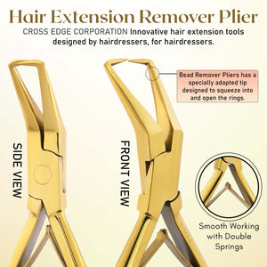 My Hair Tools Pro Hair Extension Tools Kit Gold - Multi Purpose - Cross Edge Corporation