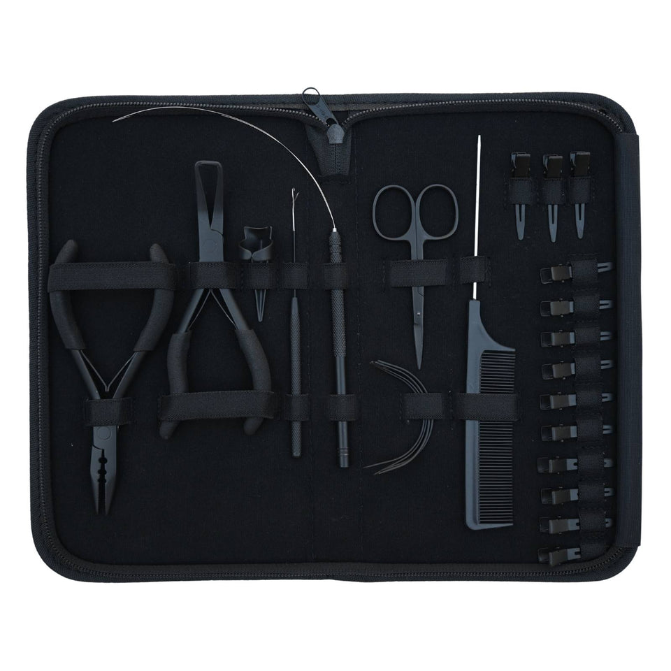Hair Extension Tools Kit 3 Hole Crimping Removal Hook Loop Parting Ring Hair Application - Cross Edge Corporation