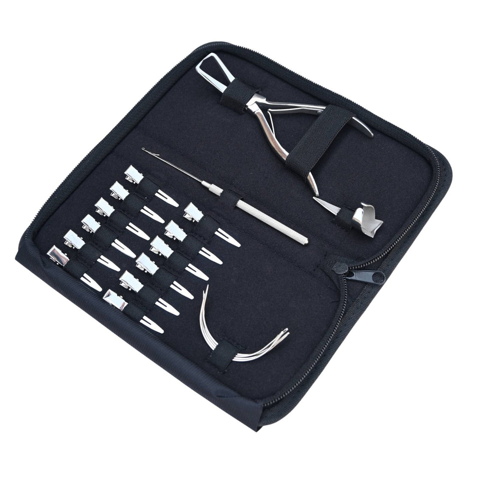 Hair Extension Tools Kit with bead remover sectioning clips needles - Cross Edge Corporation