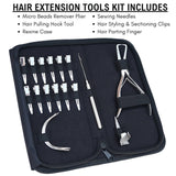 Hair Extension Tools Kit with bead remover sectioning clips needles - Cross Edge Corporation
