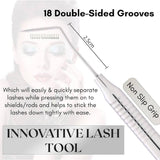 Ergonomic Designee Sliver Lash Lift Perm Tool nonslip with double side grooves - Cross Edge Corporation