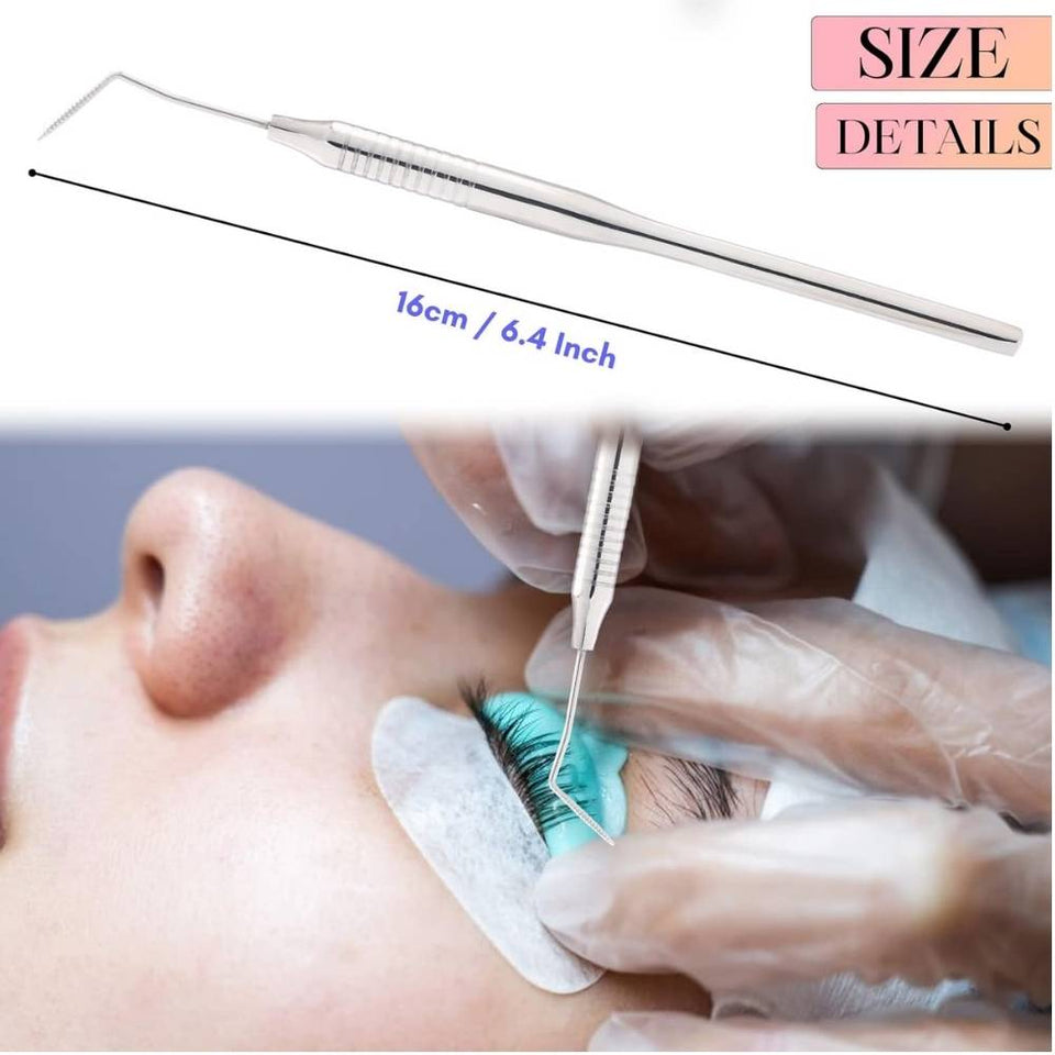 Ergonomic Designee Sliver Lash Lift Perm Tool nonslip with double side grooves - Cross Edge Corporation