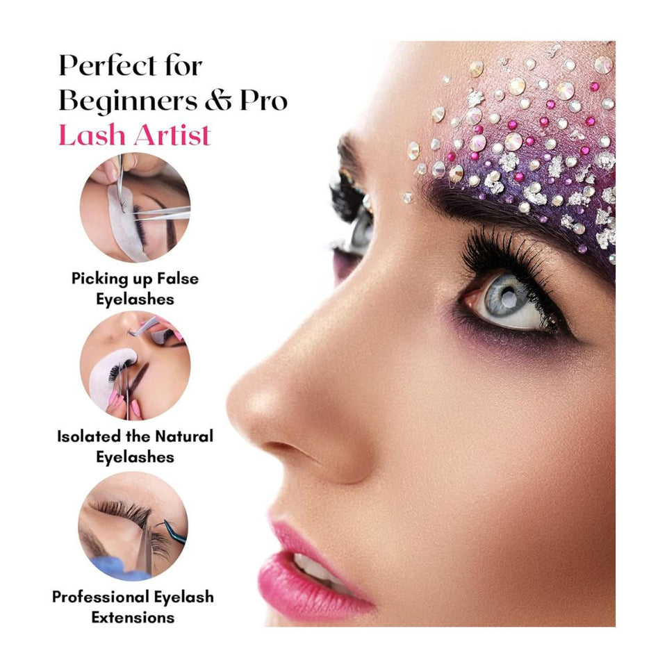 Eyelash Extension Tweezers Curved Degree for Individual Isolation - Cross Edge Corporation