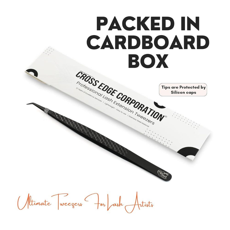Eyelash Extension Tweezers Curved Degree for Individual Isolation - Cross Edge Corporation