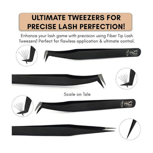 4Pcs Eyelash Extension Precision Fiber Tip Lash Tweezers - Cross Edge Corporation