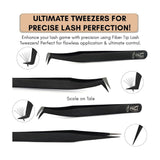 4Pcs Eyelash Extension Precision Fiber Tip Lash Tweezers - Cross Edge Corporation