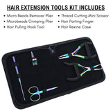 Hair Extension Tools Kit for Micro Bead Crimping Removal Hook & Scissor - Cross Edge Corporation