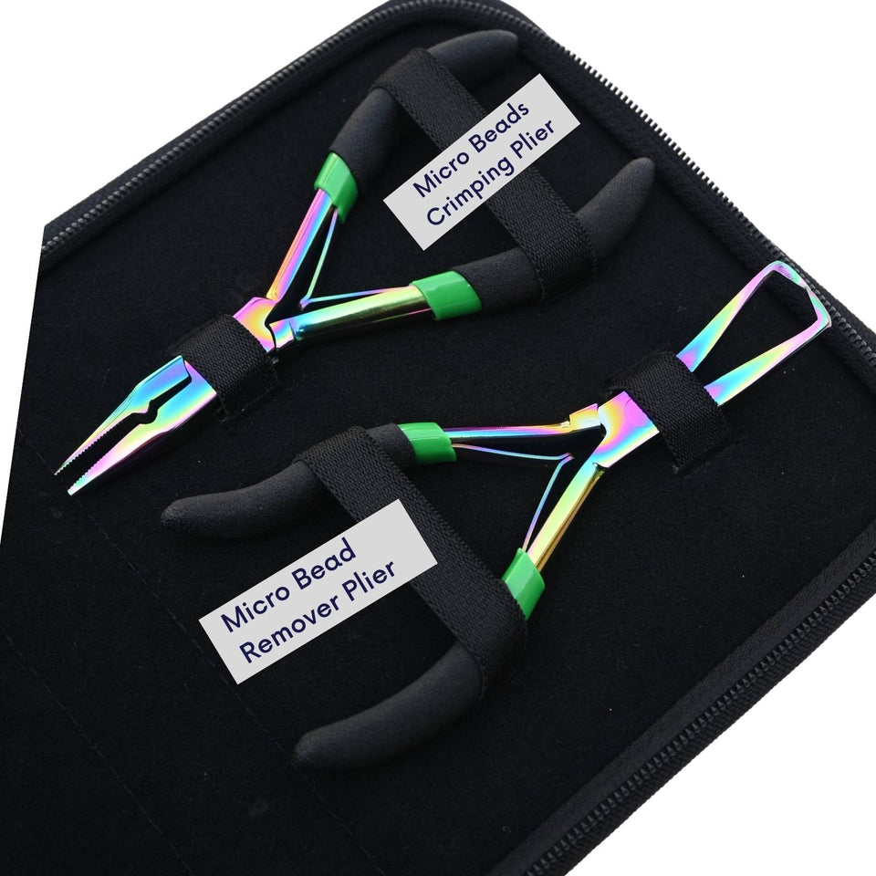Hair Extension Tools Kit for Micro Bead Crimping Removal Hook & Scissor - Cross Edge Corporation