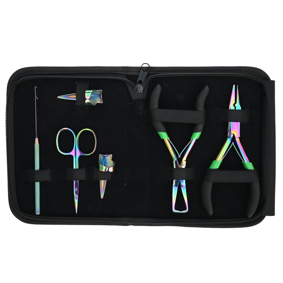 Hair Extension Tools Kit for Bead Crimping Removal Hook & Quick Parting Ring Set - Cross Edge Corporation