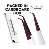 White Fiber tip Eyelash tweezer for Individual Isolation & Classic Lashes - Cross Edge Corporation