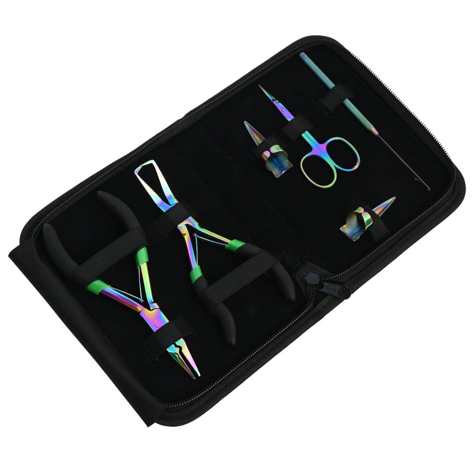 Hair Extension Tools Kit for Bead Crimping Removal Hook & Quick Parting Ring Set - Cross Edge Corporation