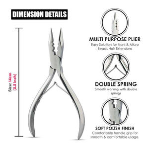 Three-hole plier silver steel - Cross Edge Corporation
