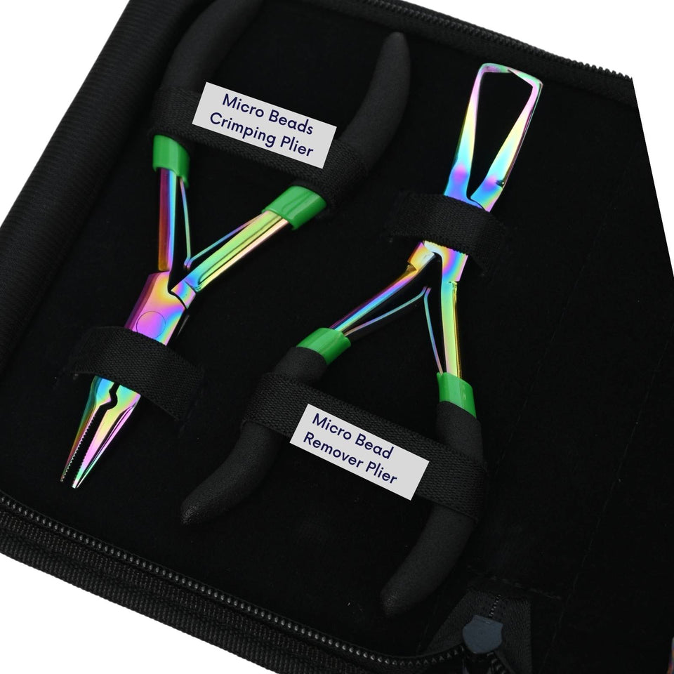 Hair Extension Tools Kit for Bead Crimping Removal Hook & Quick Parting Ring Set - Cross Edge Corporation