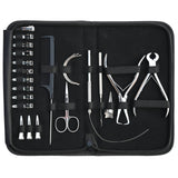 Hair Extension Tools Kit Keratin Bond Cutting Hook Loop Mini Scissor & Parting Finger - Cross Edge Corporation