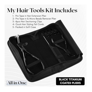 Hair Extension Tapin plier with comb and clips - Cross Edge Corporation