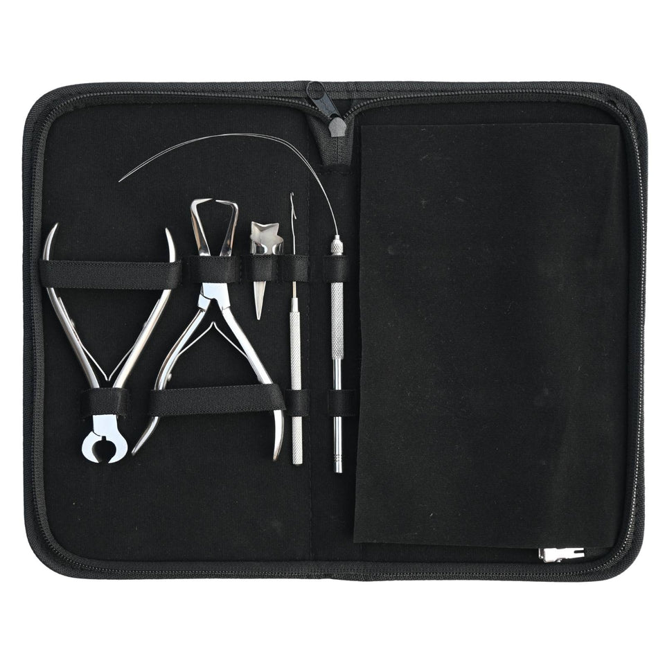 Hair Extension Tools Kit Keratin Bond Cutting Hook Loop Mini Scissor & Parting Finger - Cross Edge Corporation