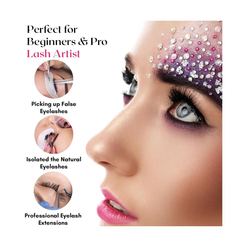 Purple Fiber Tip Lash Tweezers for Eyelash Extension - Cross Edge Corporation