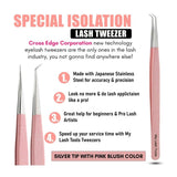 Isolation Tweezers Eyelash Extension Curved Degree - Cross Edge Corporation