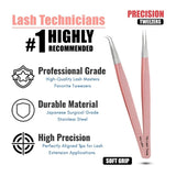 Isolation Tweezers Eyelash Extension Curved Degree - Cross Edge Corporation