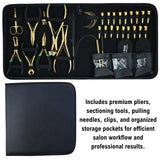 Hair Extension Installation Tool Kit for Tape In, Nano Ring & Sew In Extensions - Cross Edge Corporation