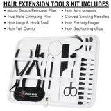 Hair Extension Tool Kit Application Two Hole Crimping Plier, Pulling Hook Mini Scissor - Cross Edge Corporation