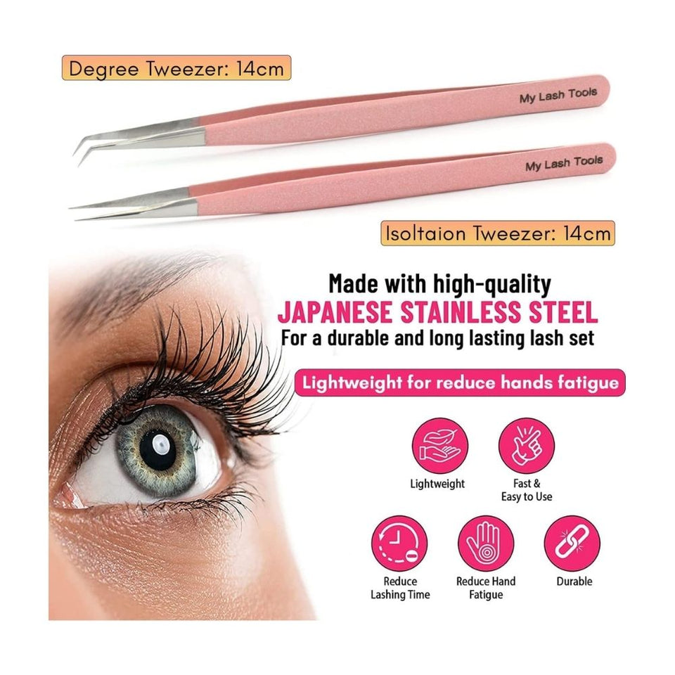 Isolation Tweezers Eyelash Extension Curved Degree - Cross Edge Corporation