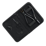 Hair Extension Tools Kit for Micro Bead Removal 2 Hole Crimper Black Rexine Case - Cross Edge Corporation