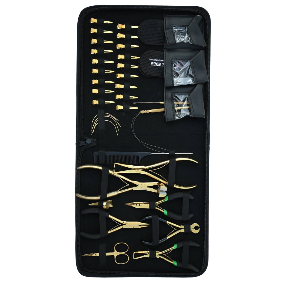 Hair Extension Installation Tool Kit for Tape In, Nano Ring & Sew In Extensions - Cross Edge Corporation