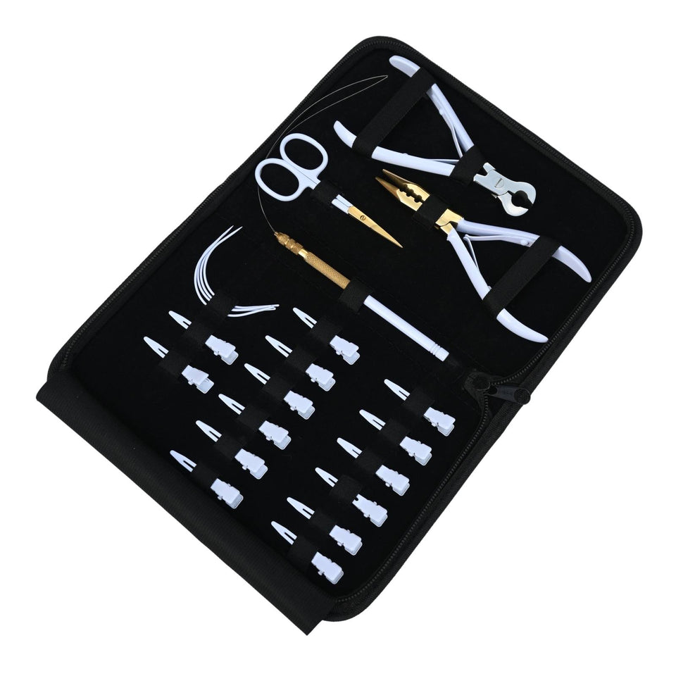 Hair Extension Tools Kit for Micro Bead Crimping Keratin Bond Cutting Loop Scissor - Cross Edge Corporation