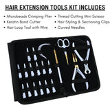 Hair Extension Tools Kit for Micro Bead Crimping Keratin Bond Cutting Loop Scissor - Cross Edge Corporation