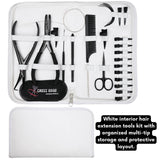 Hair Extension Tool Kit Application Two Hole Crimping Plier, Pulling Hook Mini Scissor - Cross Edge Corporation