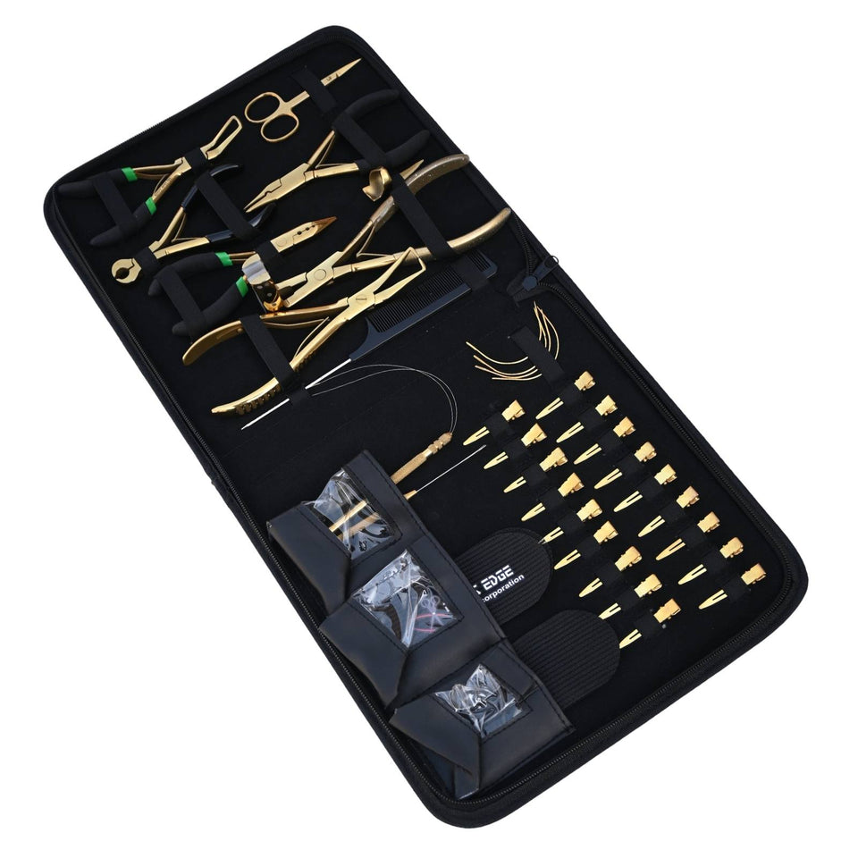 Hair Extension Installation Tool Kit for Tape In, Nano Ring & Sew In Extensions - Cross Edge Corporation