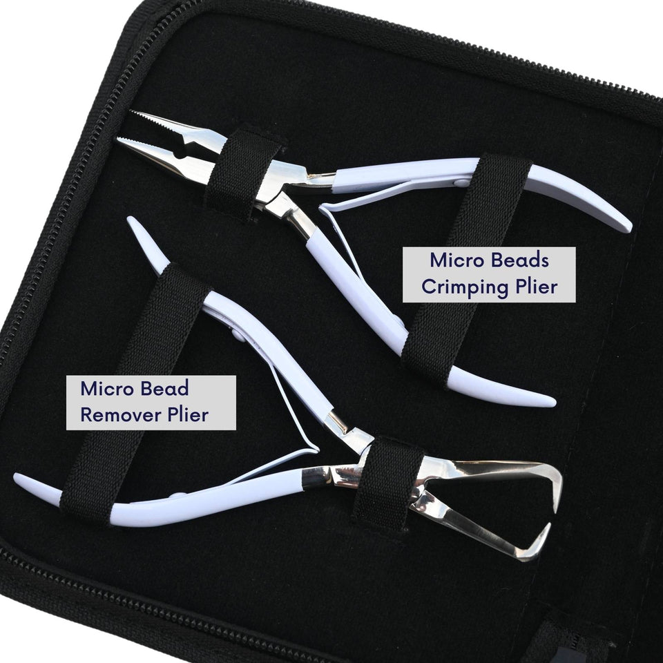 Hair Extension Tools Kit for Micro Bead Crimping Removal Extensions & Parting Finger - Cross Edge Corporation