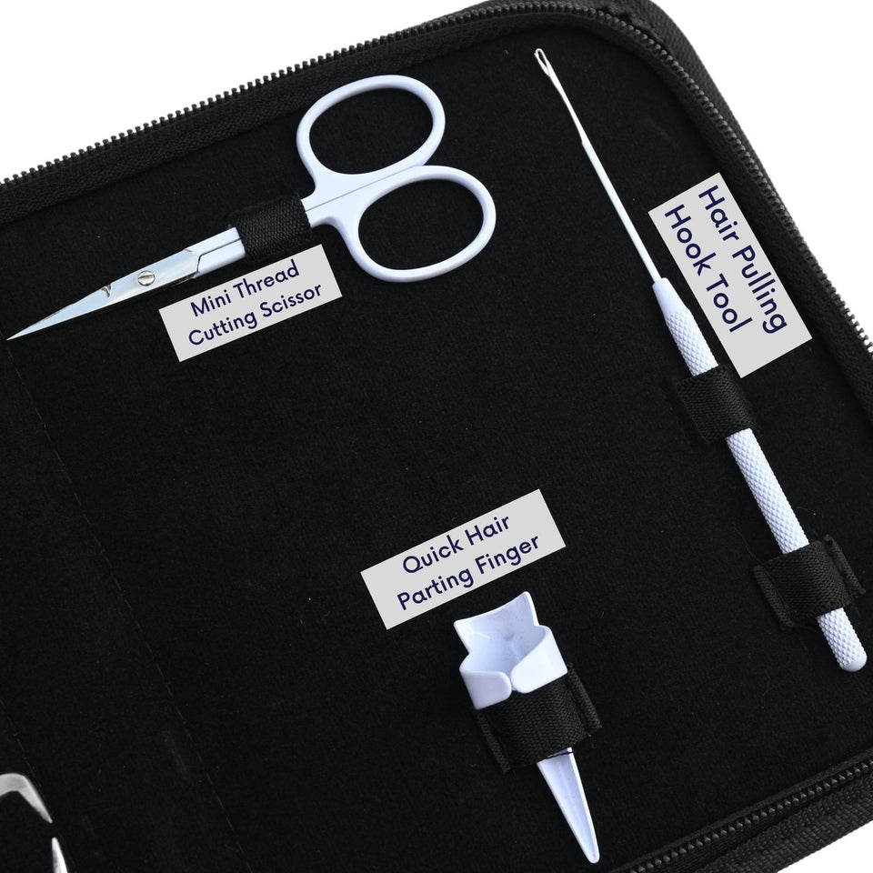 Hair Extension Tools Kit for Micro Bead Crimping Removal Extensions & Parting Finger - Cross Edge Corporation