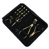 Hair Extension Tools Kit for Micro Bead Removal Tape In Pressing Plier & Sectioning Clips - Cross Edge Corporation