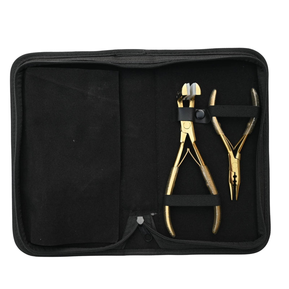 Hair Extension Tools Kit for Micro Bead Removal Tape In Pressing Plier & Sectioning Clips - Cross Edge Corporation