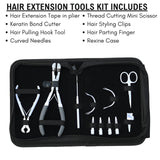 Hair Extension Tools Kit for Tape In Pressing Keratin Bond Cutting Mini Scissor - Cross Edge Corporation