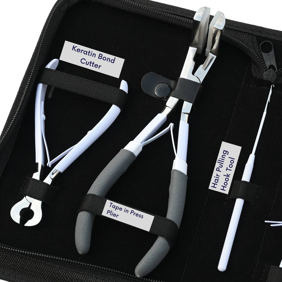 Hair Extension Tools Kit for Tape In Pressing Keratin Bond Cutting Mini Scissor - Cross Edge Corporation