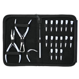 Hair Extension Tools Kit for Micro Bead Crimping Removal Hook & Sectioning Clips - Cross Edge Corporation