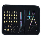 Hair Extension Tool Kit with Flat Bead Crimping Plier Hair Tail Comb  Sewing Needles - Cross Edge Corporation