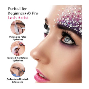 Black fiber tip Tweezers for Isolation Lash Extensions - Cross Edge Corporation