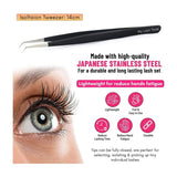 Black fiber tip Tweezers for Isolation Lash Extensions - Cross Edge Corporation