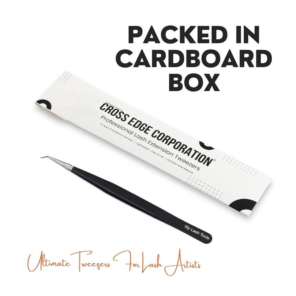 Black fiber tip Tweezers for Isolation Lash Extensions - Cross Edge Corporation