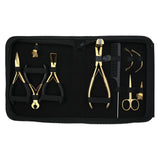 Hair Extension Tools Kit Microbead Crimping Tape In Pressing Bond Cutter & Tail Comb - Cross Edge Corporation