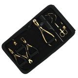 Hair Extension Tools Kit Microbead Crimping Tape In Pressing Bond Cutter & Tail Comb - Cross Edge Corporation