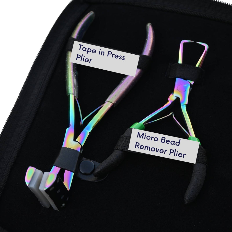 Rainbow Hair Extension Tools Kit for Tape In Micro Bead & Nano Ring Installation - Cross Edge Corporation