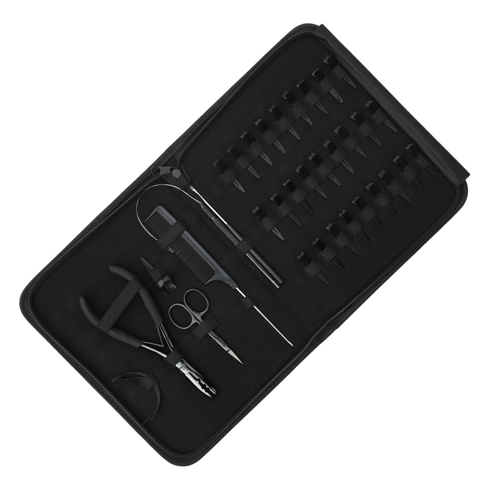 l Hair Extension Tools Kit for 2 Hole Bead Crimping Hook Loop & Salon Application - Cross Edge Corporation