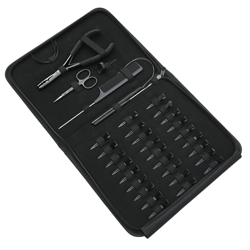 l Hair Extension Tools Kit for 2 Hole Bead Crimping Hook Loop & Salon Application - Cross Edge Corporation